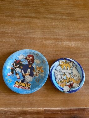 Sonic the Hedgehog Blue Disposable Party Plates - 8-Pack